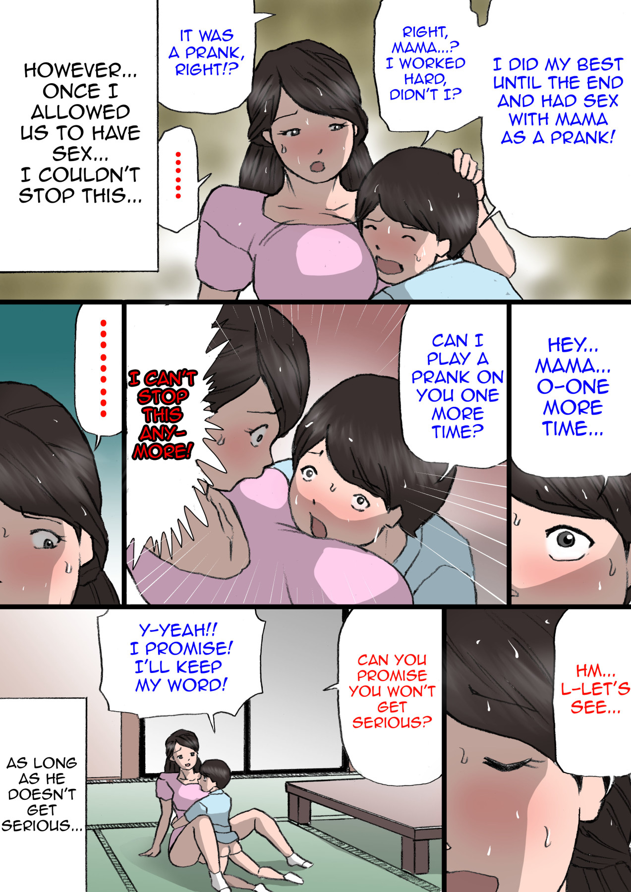 Hentai Manga Comic-Mom Can't Get Angry With Her Mischievous Son-Read-58